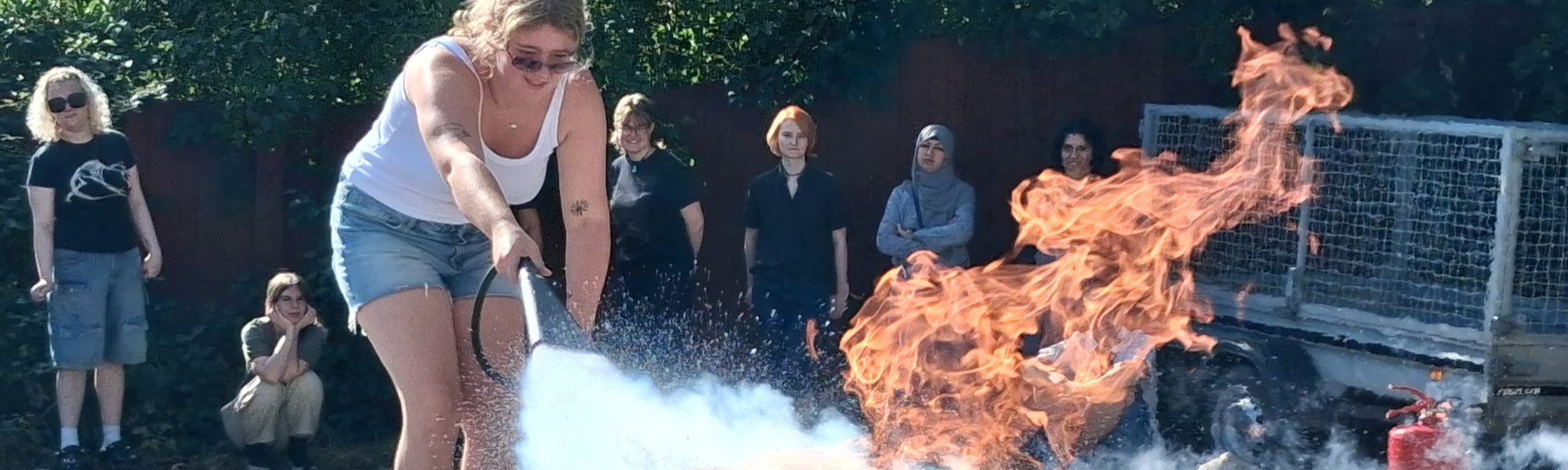 En härlig och solig dag för brandutbildning!